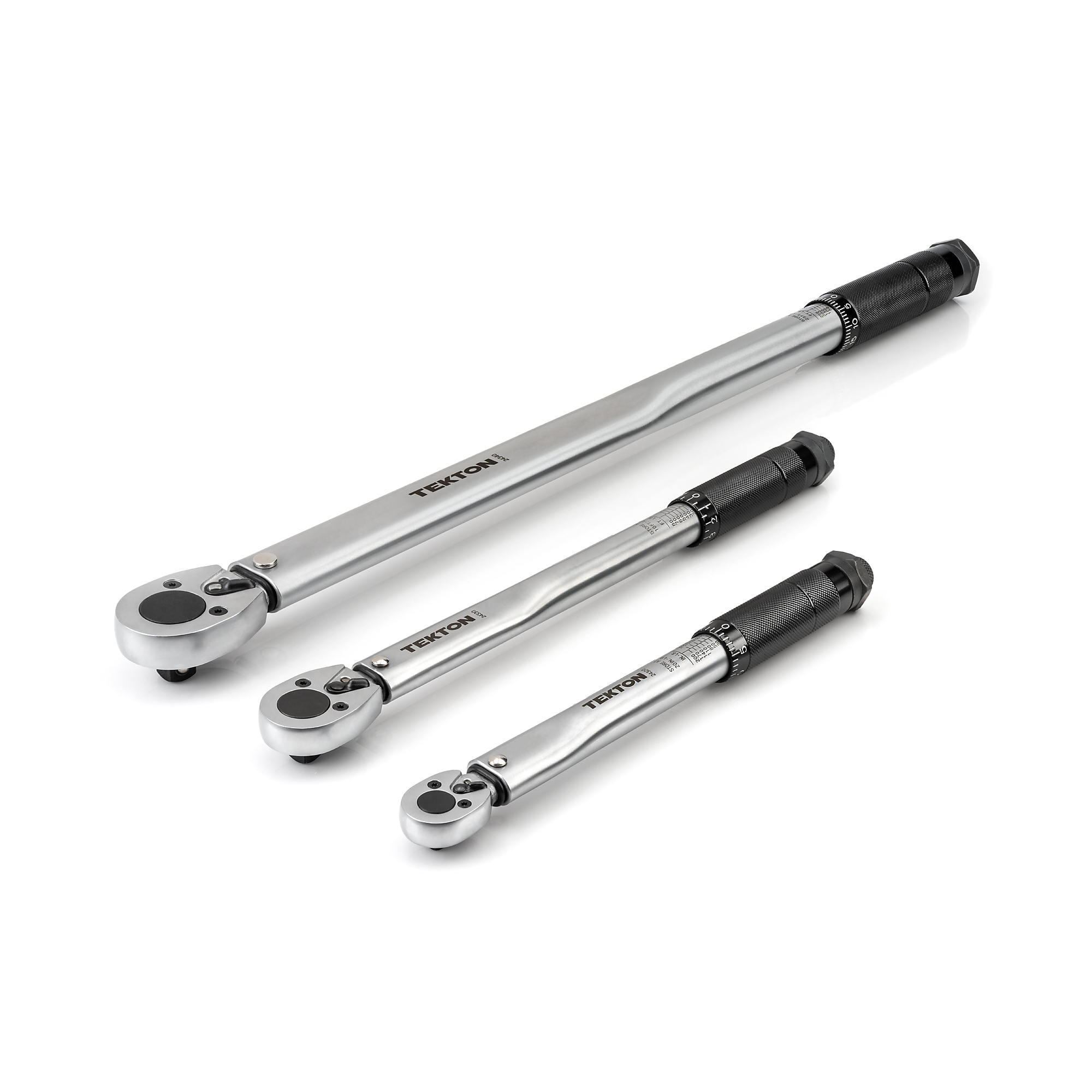 Tekton 3-Pc. Drive Torque Wrench Set - 1/4in., 3/8in., 1/2in., Reversible Ratchet Heads, Model# TRQ99901